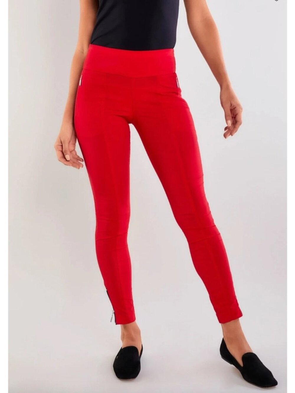 Anatomie Allie Hybrid Travel Slim Fit Pants Size M Red